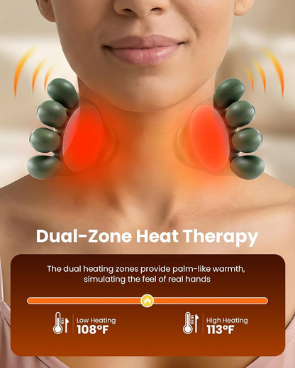 Bionic Heated Massager, Wireless Portable  Neck and Back Massager..