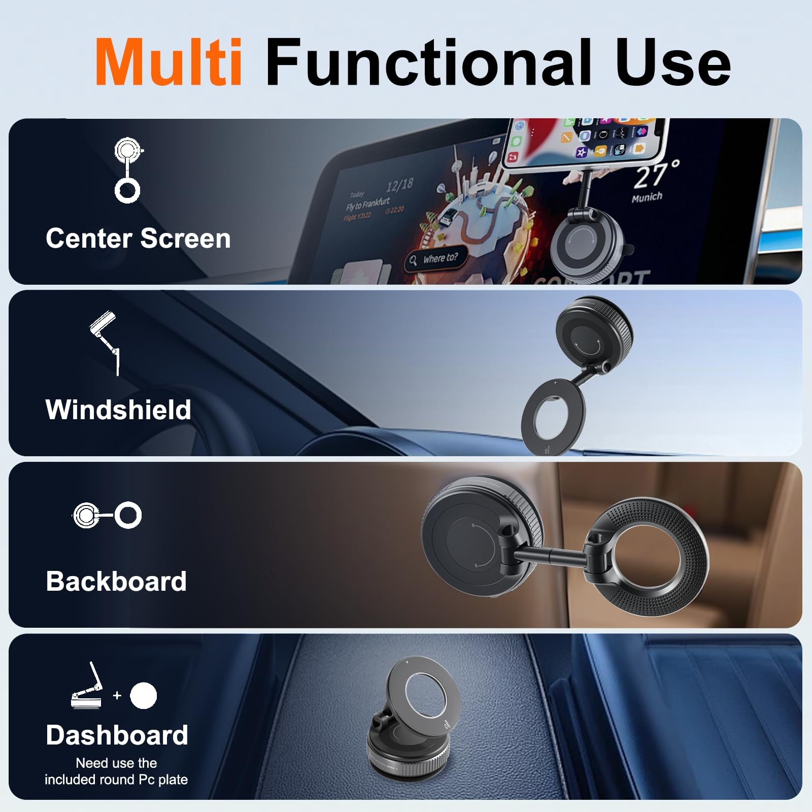360° Magnetic Car Mobile Holder for Dashboard