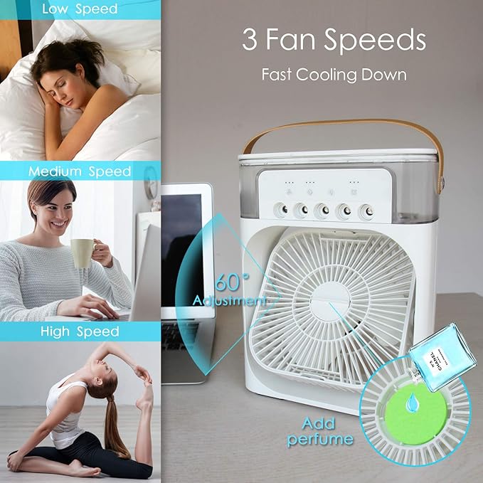 ❄️ Portable Evaporative Air Cooler with Mist Function fan..