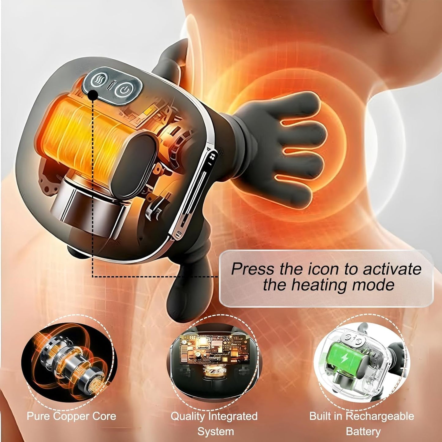 GripEase Hands-Free Neck & Shoulder Massager..