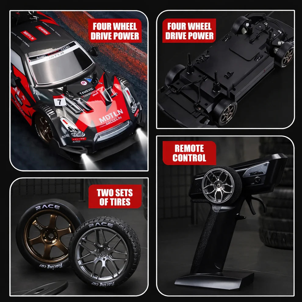 1:16 Scale 4WD RC Drift Racing Car – High-Speed Remote Control Car with Race & Drift Tires