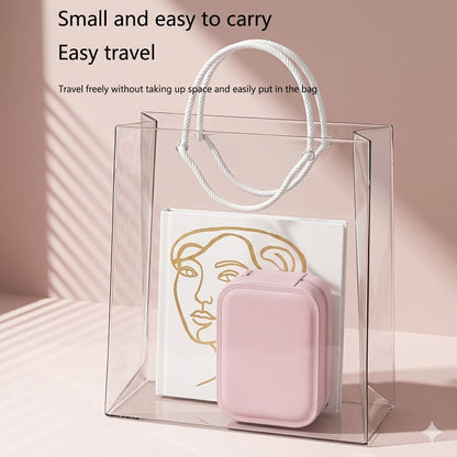 Portable Travel Jewelry Organizer with LED Lighted Mirror - Compact Makeup Case..