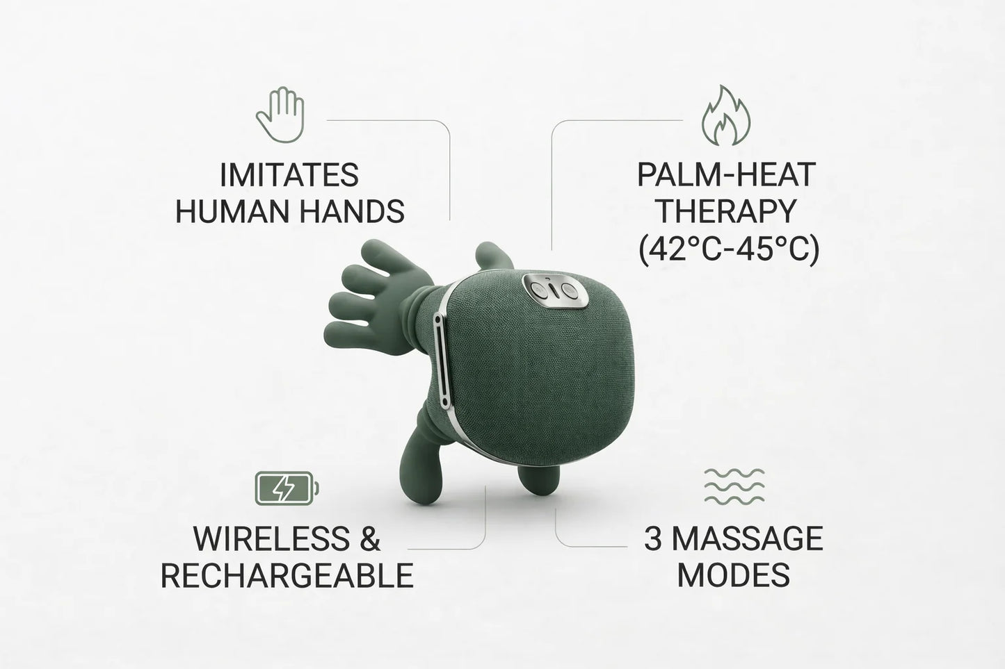 GripEase Hands-Free Neck & Shoulder Massager..