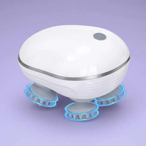 Massage device - 45 degree angle purple background