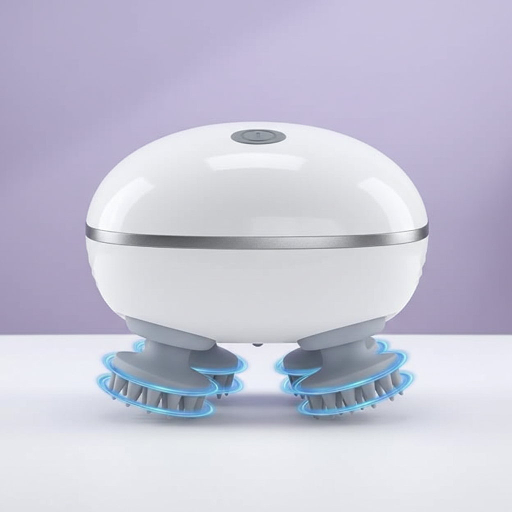 Massage device - front view purple background